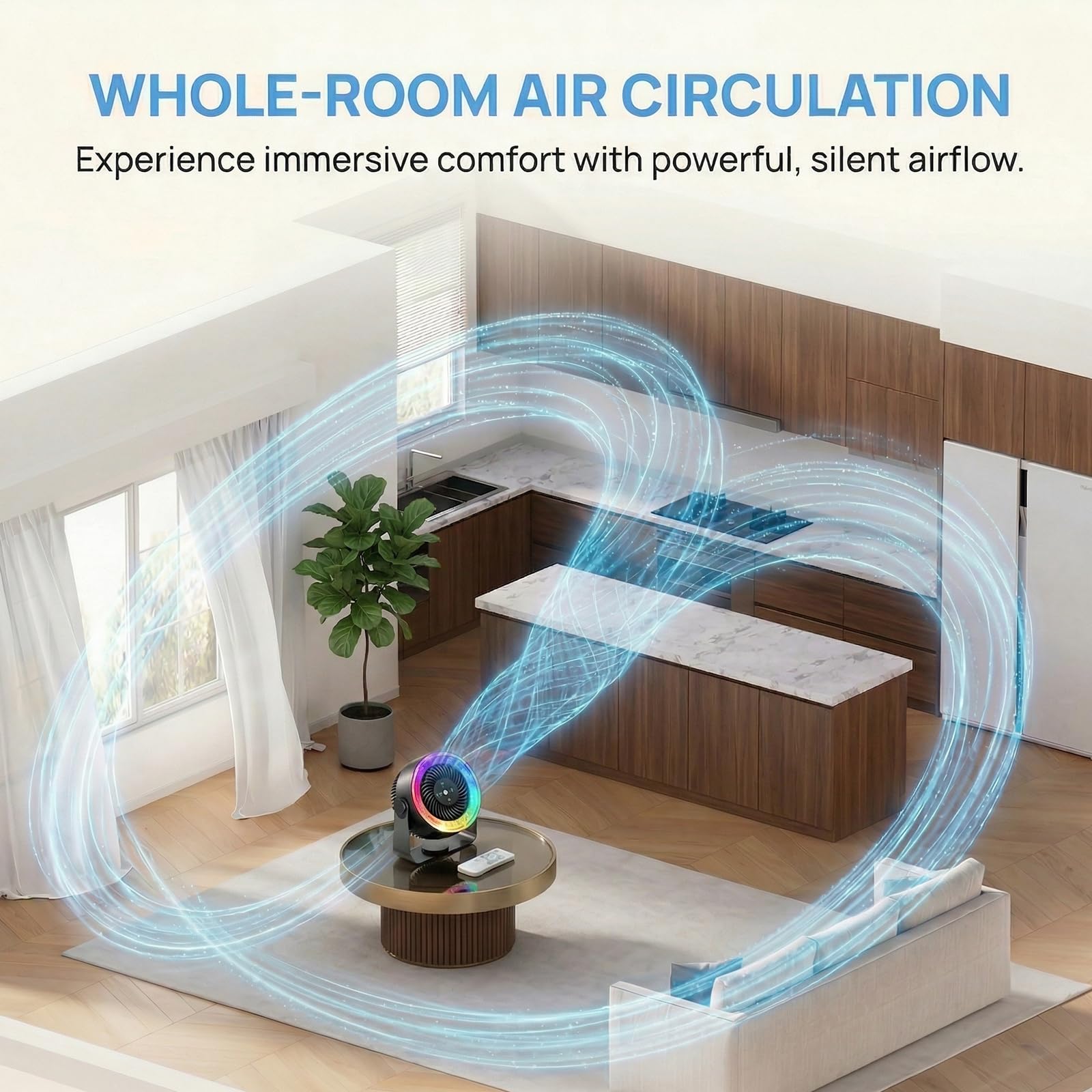 Mini ventilatore portatile, portatile, elettrico, ricaricabile tramite USB, circolatore d'aria da scrivania, ventilatore personale per il raffreddamento di interni, casa, dormitorio, ufficio