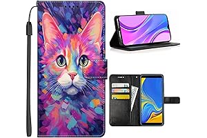 lkmu Wallet Case for Samsung Galaxy S7 Edge with Cat Print, Top PU Leather