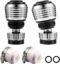 Set of 2 Kitchen Tap Attachments, 360° Swivel Tap Attachment, 2 Modes Tap Aerator, Water Saver for Shower Kitchen Bathroom Attachment