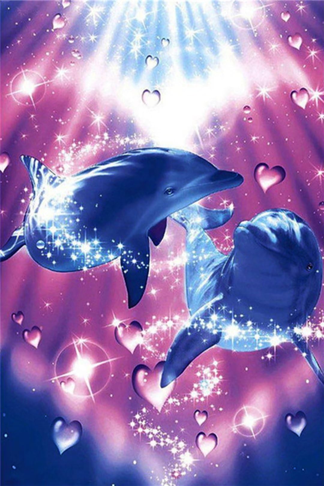 BESTYASH Kristall Delfin Figur - Handgefertigte Desktop Deko - 10,5 Cm - Für Wohnzimmer & Büro