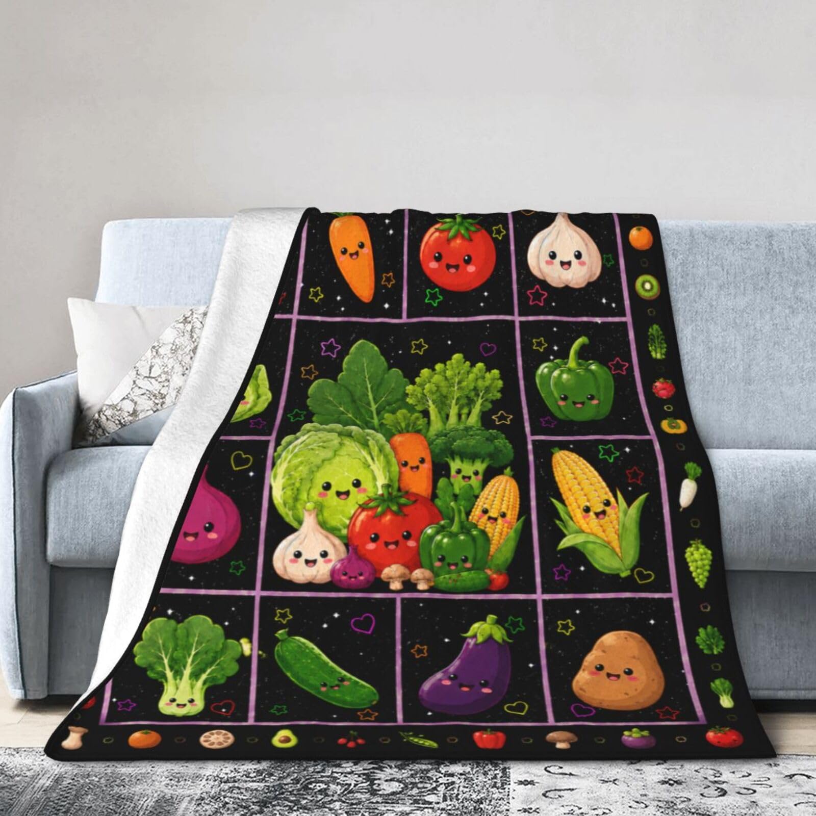 jamie world Vegetables Throw Blanket 50"x40"