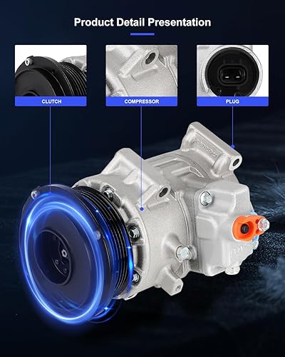 Miniatura 144 de ECCPP Compresor de CA 1997-2003 apto para Mitsubishi Montero Sport 3.0L 1999-2004 para Mitsubishi Montero Sport 3.5L Compresor de aire acondicionado