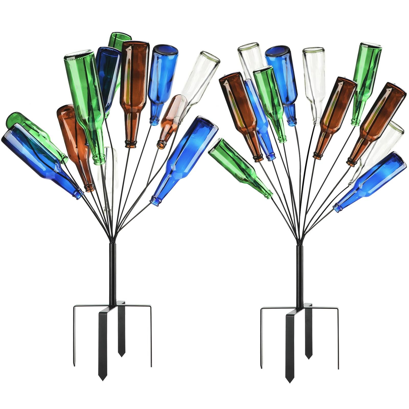 HEYTIMI 2-Pack Metal Wine Bottle Tree