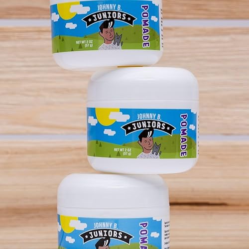 Miniatura 3 de JOHNNY B. Juniors Hair Styling Pomade 2 oz. Jar Cabello rizado o liso para niños