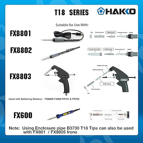Miniatura 4 de Hakko Punta T18S3P para estación Fx-888, 0.205 in