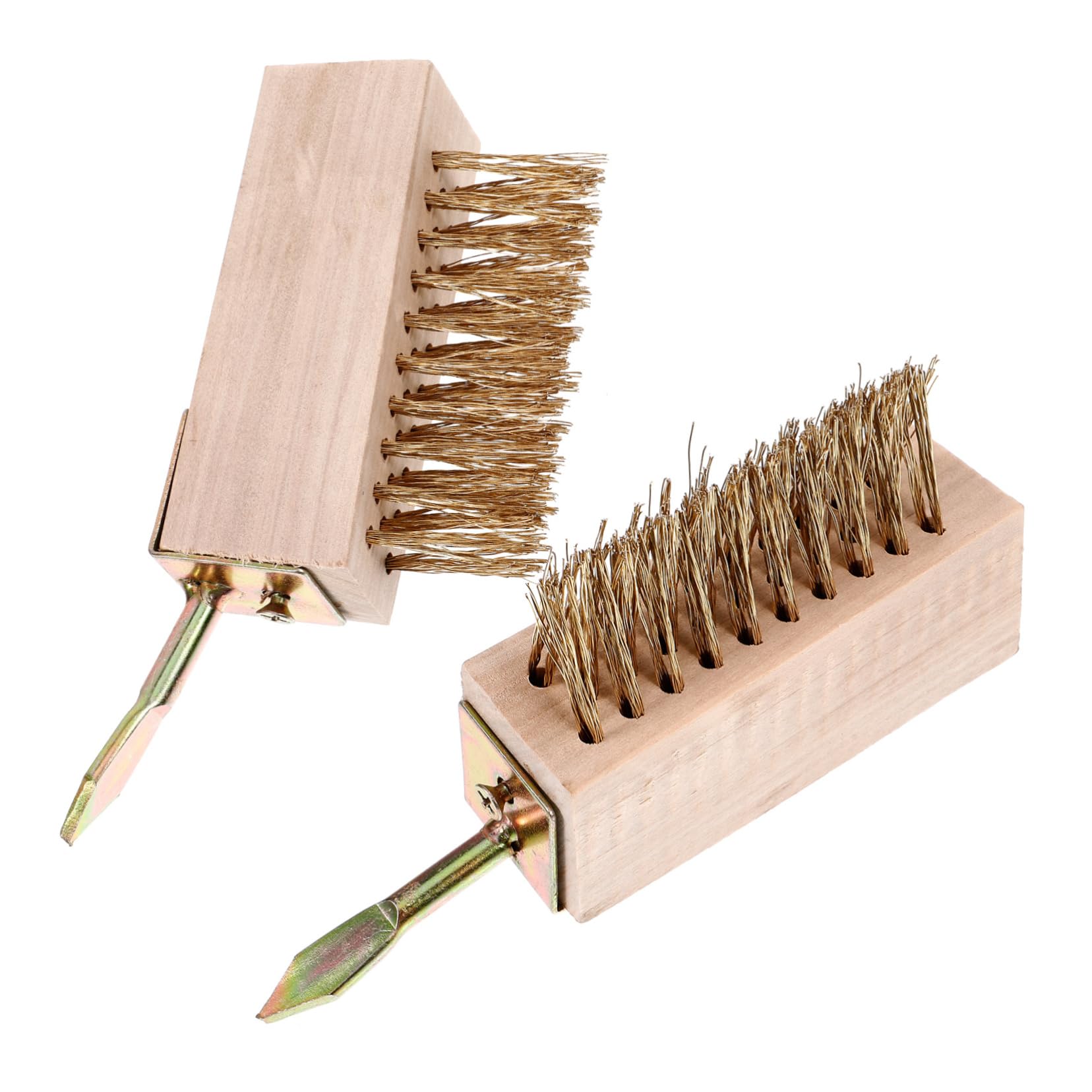 BESPORTBLE Stainless Wire Brushes Set 2pcs Garden Cleaning Brush Replacement Moss Removal Tool