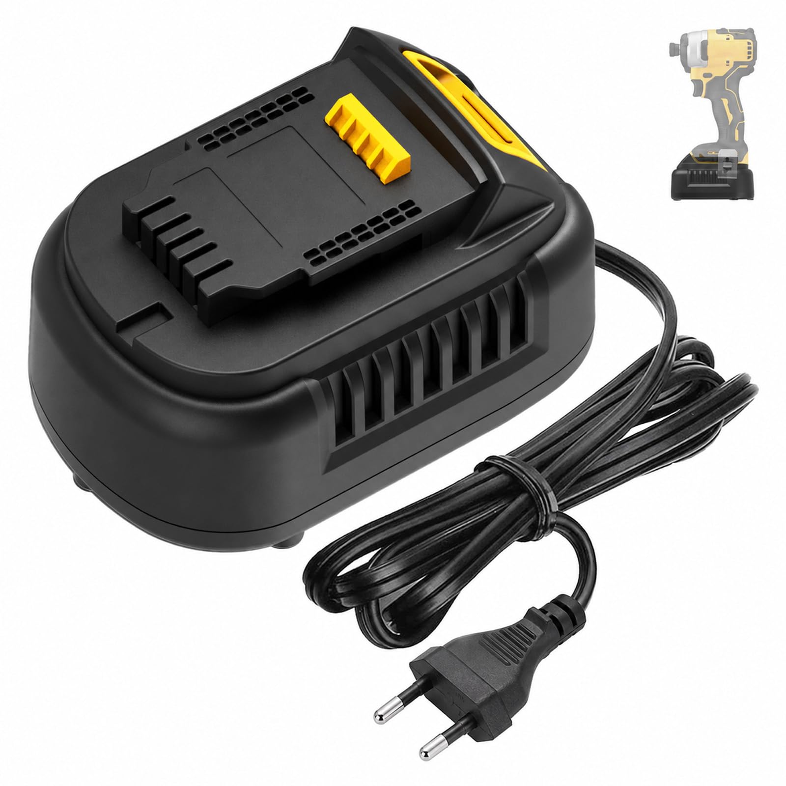 YNDZ 230 V AC to 20 V DC Converter 500 W, Power Supply Adapter for DeWALT 18 V-20 V MAX Power Tool, 220 V to 20 V Power Supply with 1.8 m Cable, Converts Wired to Wireless