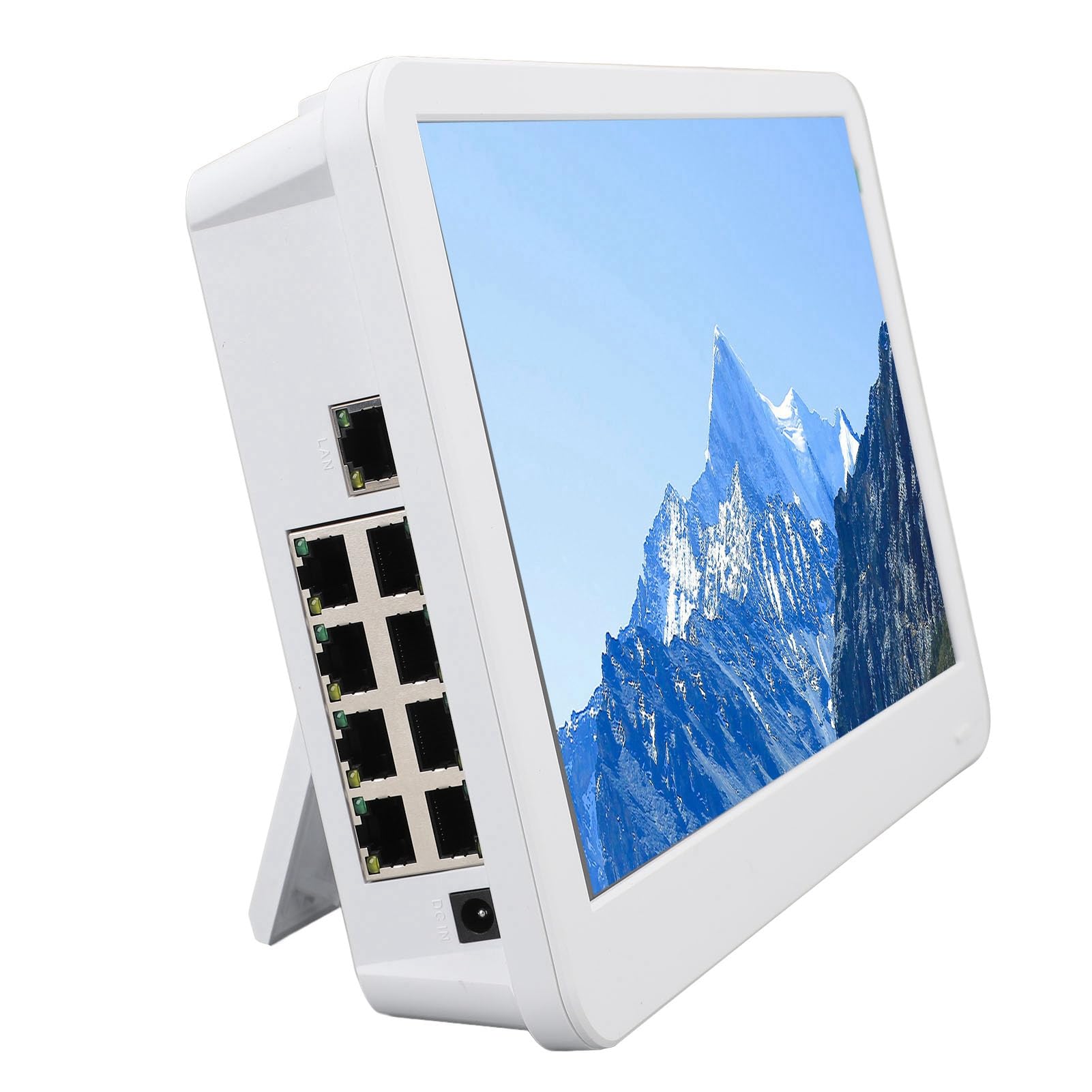 Akozon Grabador de Vídeo en Red PoE HD de 11,5 Pulgadas, 8 Canales, NVR Inalámbrico para Seguridad del Hogar, Antenas Duales de 100 a 240V (Enchufe de la UE)