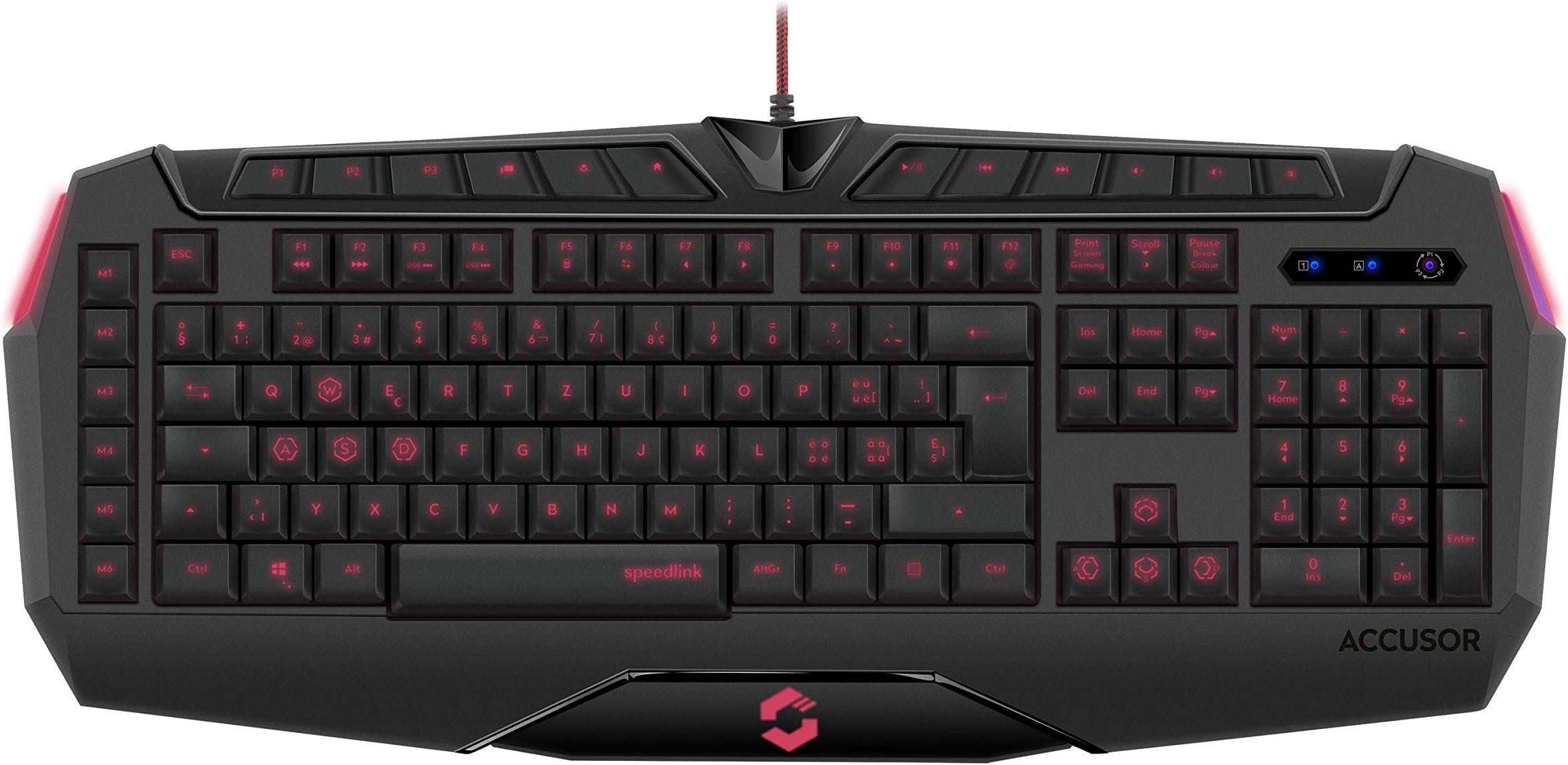 Accuor Advanced Gaming Keyboard, Black-CH Layout