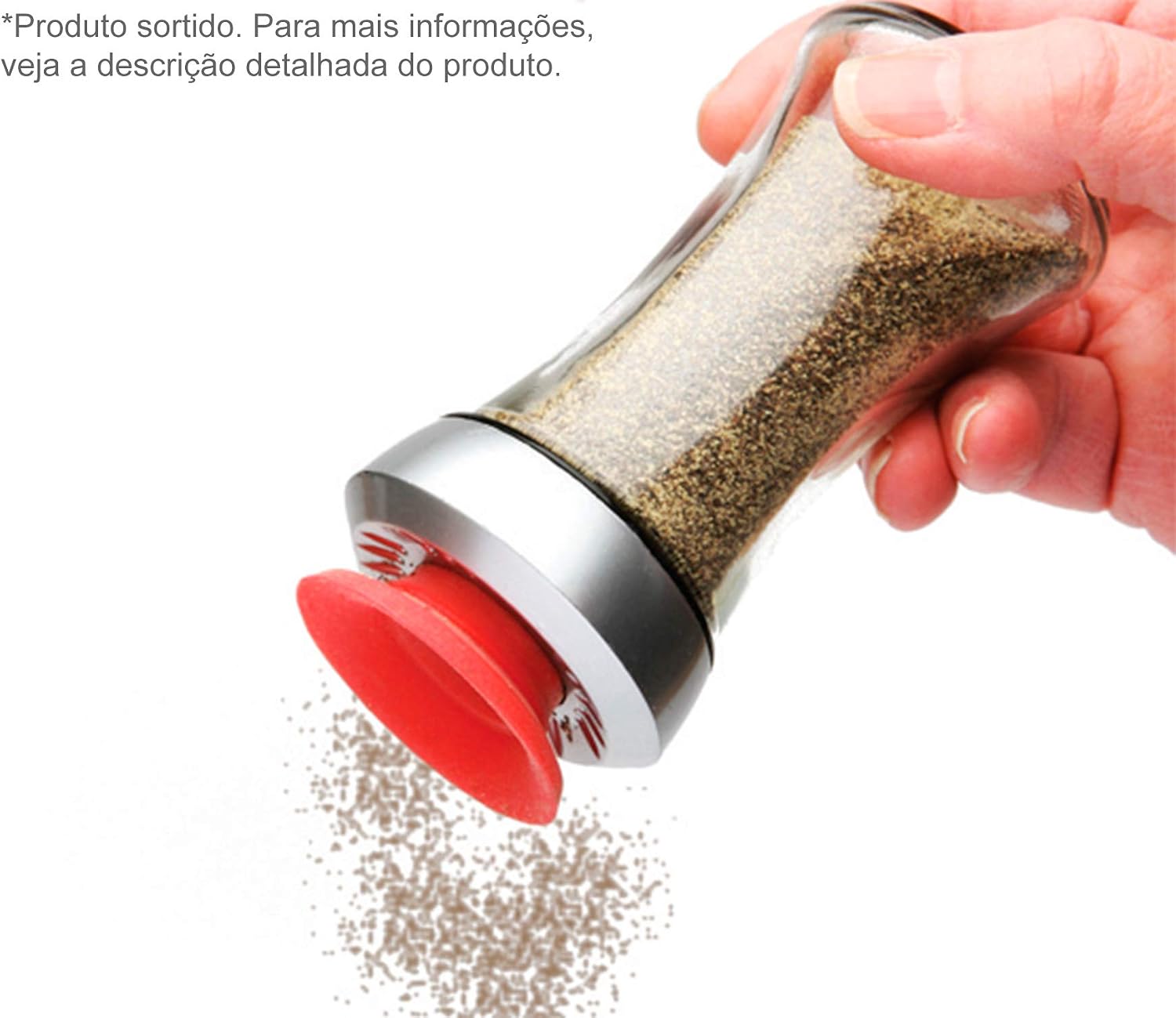Pop-up Lid Salt or Pepper Shaker by Trudeau - 1 Shaker (Color May Vary)