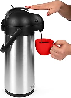 Coffee Carafe with Pump - 101oz / 3L Airpot 24 Hours Large Carafe Hot Cocoa Dispenser for Parties-Hot Water Dispenser, Tea...