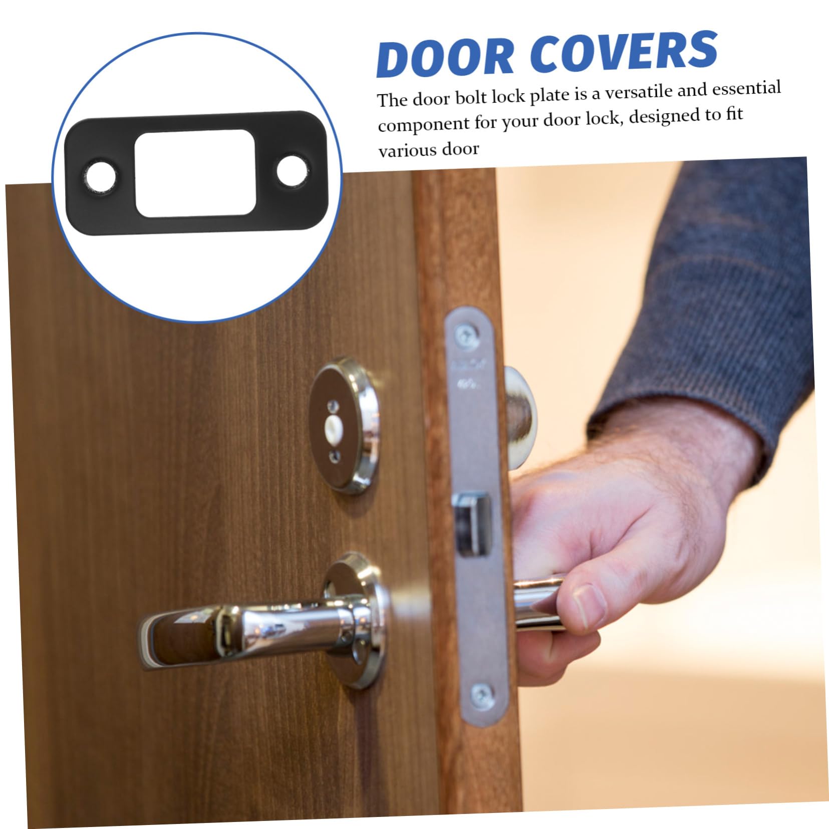 Uonlytech 20pièces Plaques De Gâche De Sécurité Inoxydable Pour Renforcement De Serrure De Porte Entrée