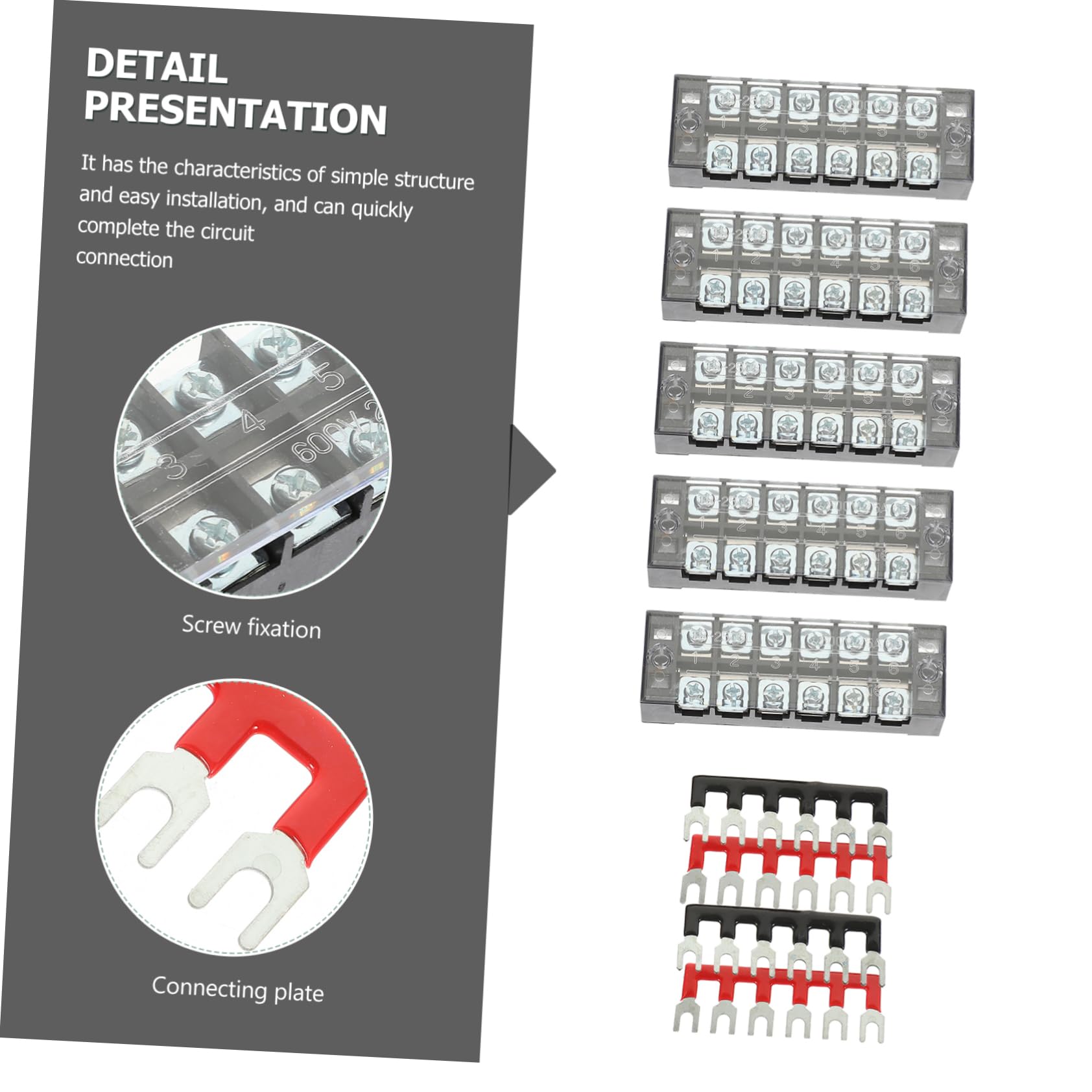TOPBATHY 2 Set Morsettiera Elettrica Set con Collegamento Doppia File per Distribuzione Alimentazione Terminal Block Robusto e Conduttivo per Trailer e Impianti Marini