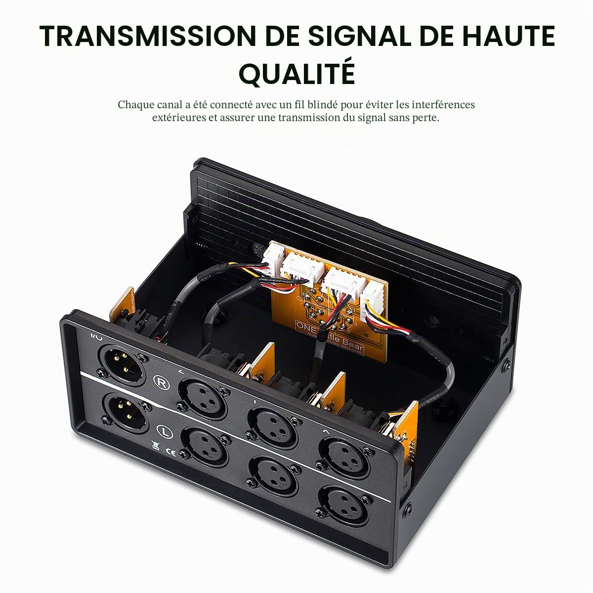 Nobsound Commutateur Audio XLR 3 en 1 Sortie, convertisseur Audio équilibré, sélecteur Audio Passif stéréo à 3 Voies (MC103 Pro 3 entrées)