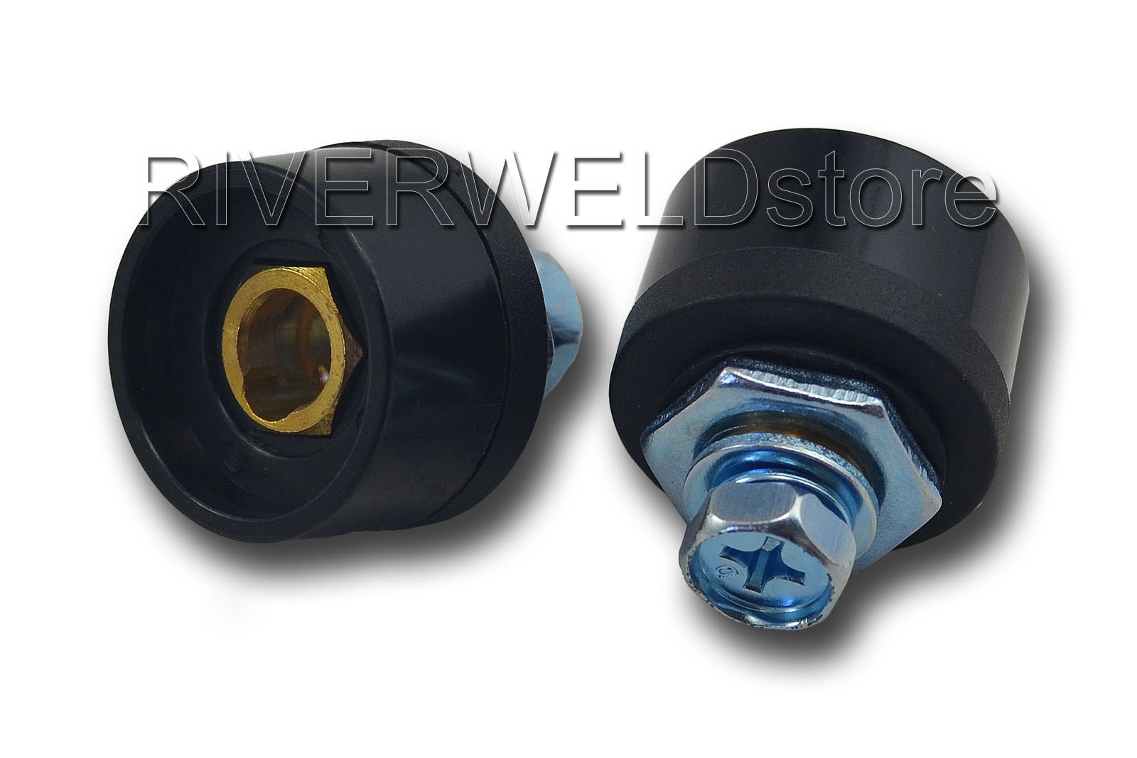 RIVERWELD TIG Welding Cable Panel Socket Dinse Quick Fitting 200Amp DKZ10-25 2pk