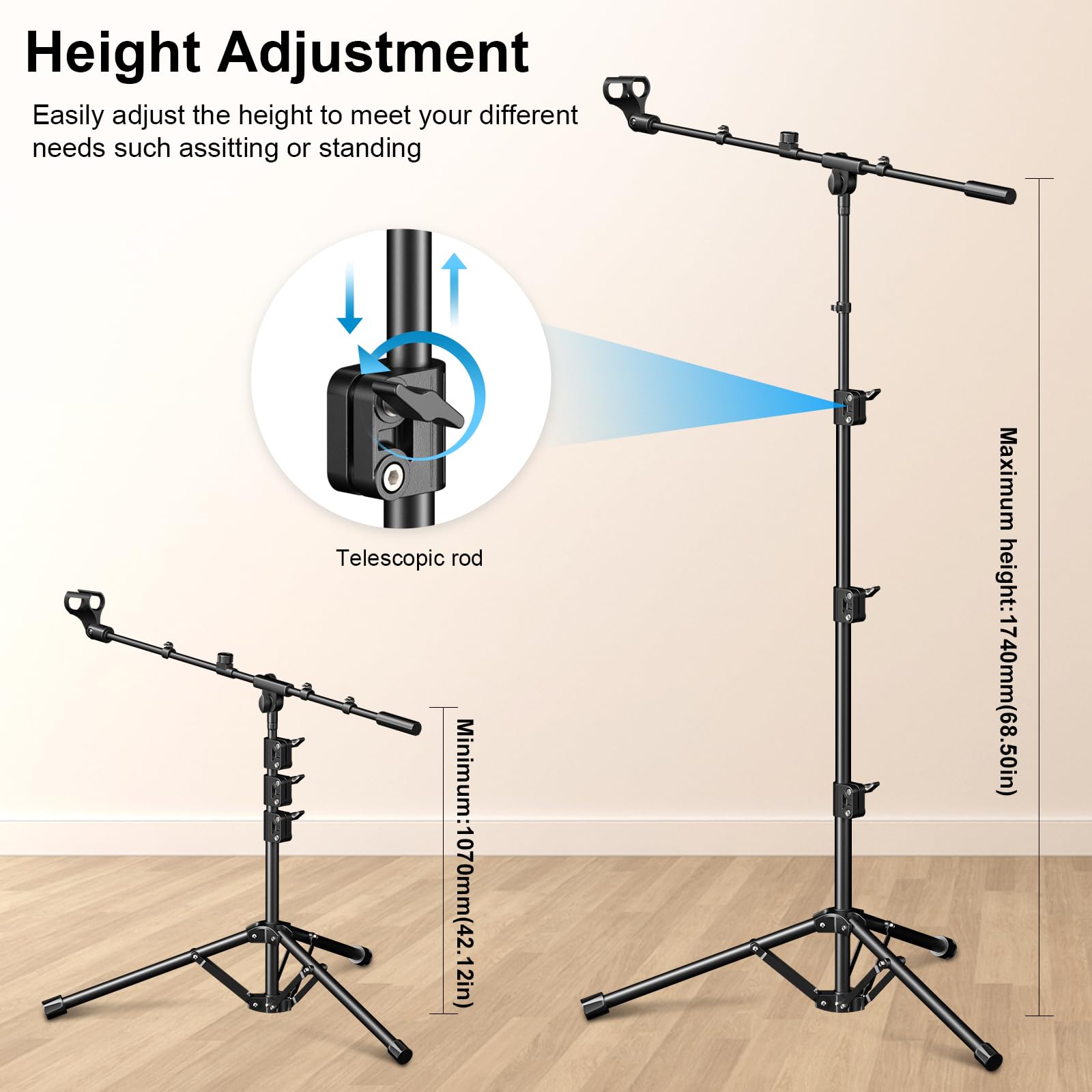 ZOMON Microphone Stand - Image 4