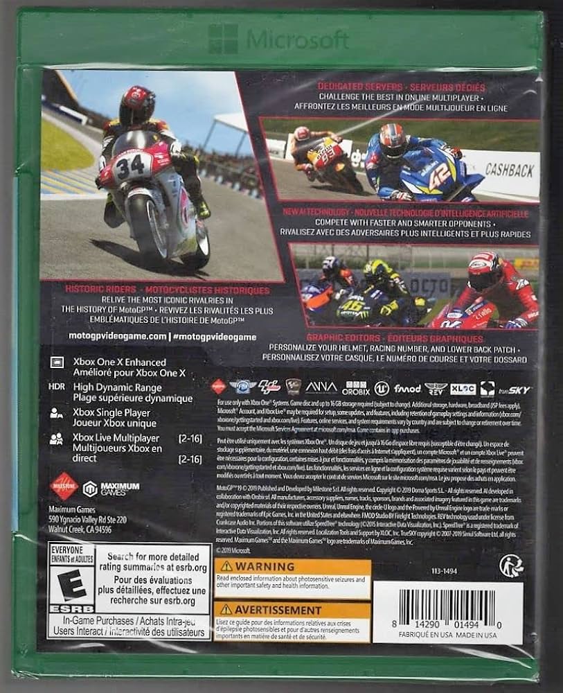 Amazon.com: MotoGP 19 (XB1) - Xbox One : Maximum Games LLC
