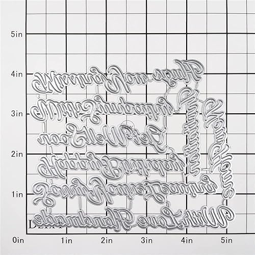 Miniatura 2 de DzIxY Happy Birthday Abrazos Palabras Troqueles de corte de metal para hacer tarjetas, kit de papel de relieve, troquelados, plantillas de máquina