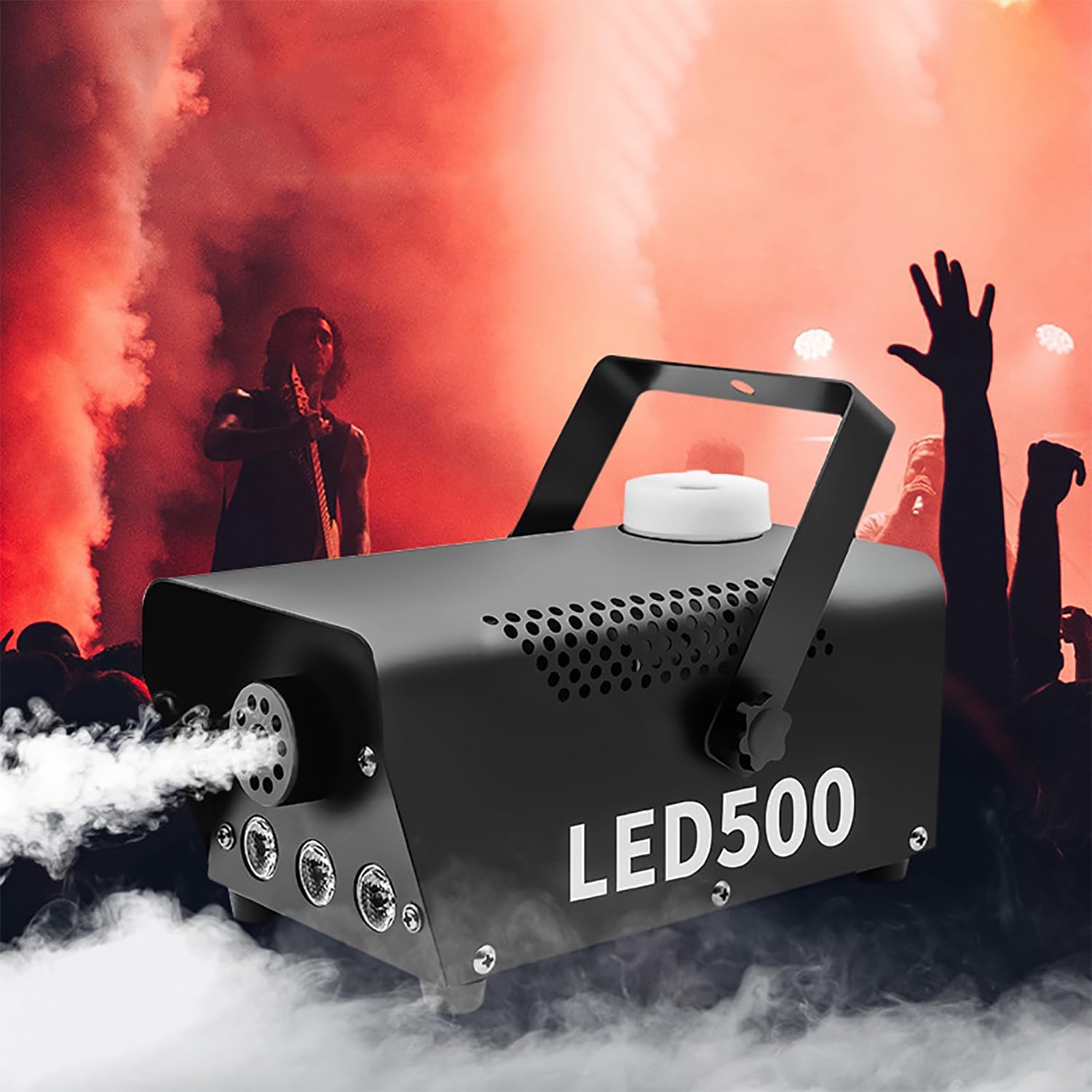 Máquina de humo 500W con control remoto y depósito de 750ml