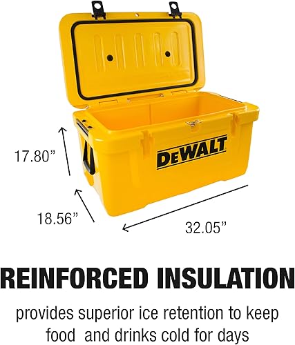 Miniatura 3 de DEWALT Enfriador moldeado Roto de 65 cuartos de galón, baúl de hielo resistente para camping, deportes y actividades al aire libre y vaso de acero