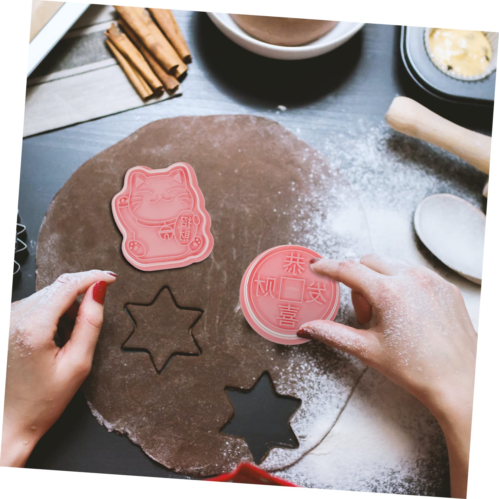 MAGICLULU 5 Ensembles Pochoirs De Nouvel An Décoration D'Animaux Emporte-Pièces Presse À Biscuits Emporte-Pièce Bonne Année Biscuit Lapin Décoration De Fête Du Nouvel An Kit 8 pièces * 5