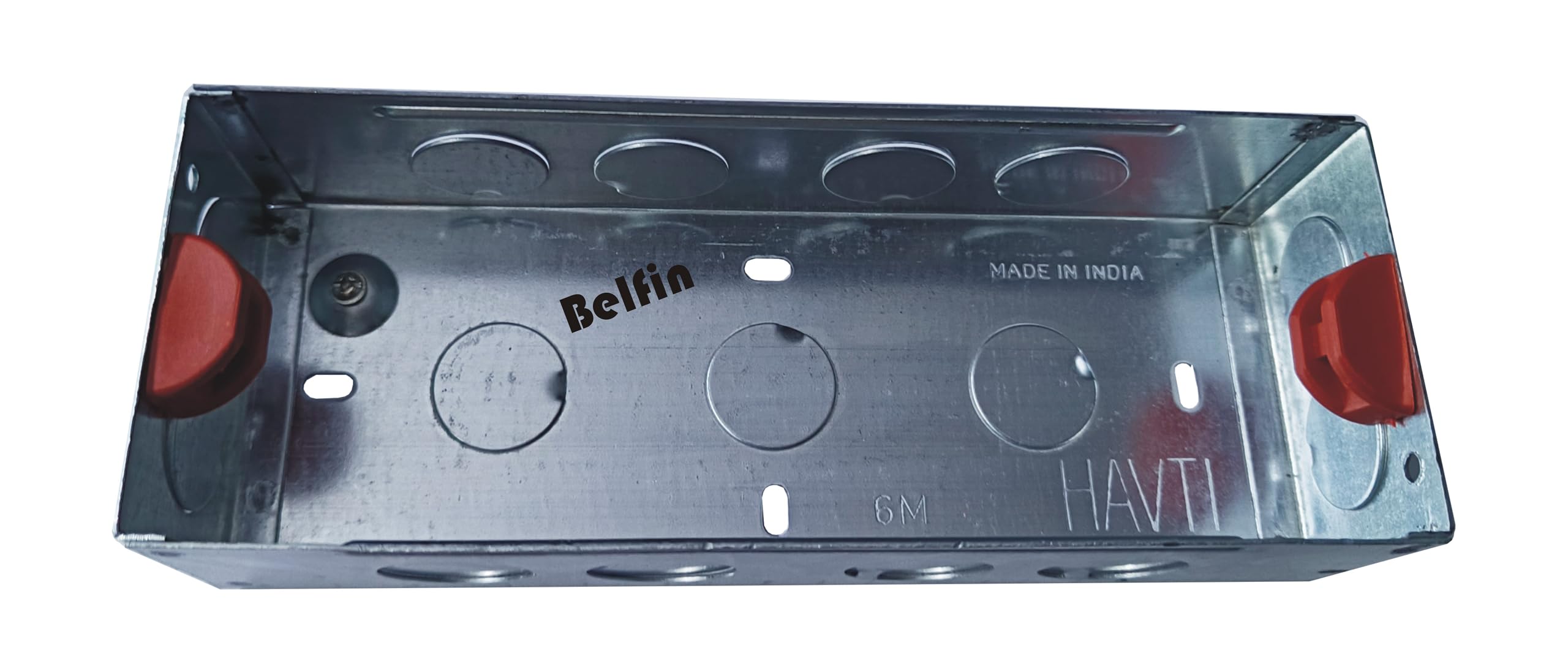 Belfin 6 Module GI Sheet Metal Modular Box, Galvanised Iron, Rustproof, Heavy Duty, Flush Mount, 18 Gauge, Silver 8x3-image-44
