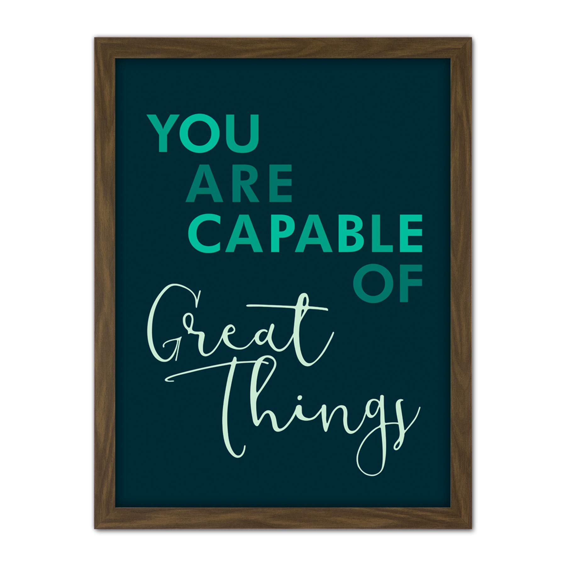 Wee Blue Coo You Are Capable Great Things Artwork Framed Wall Art Print 18X24 Inch