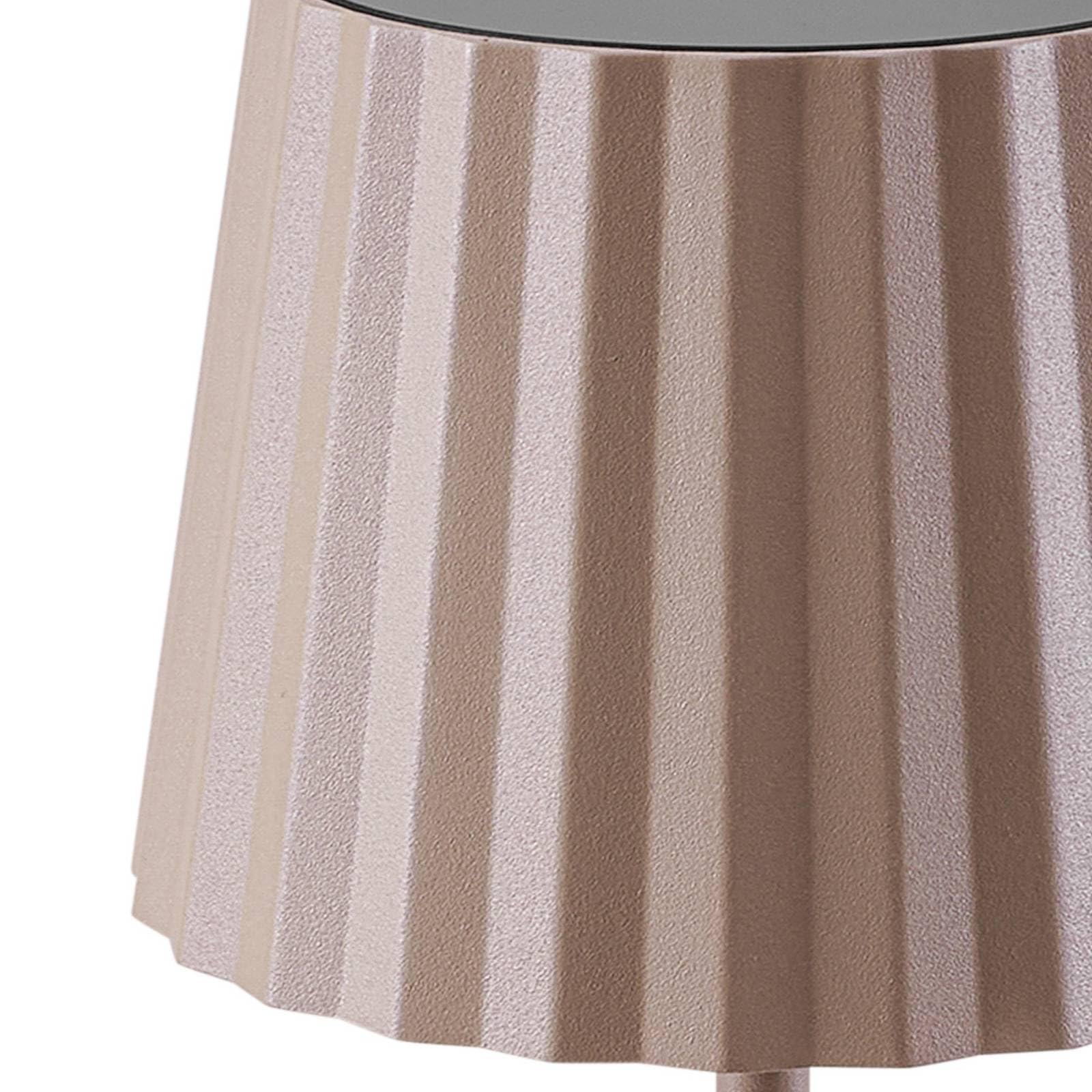 Lindby Lámpara de mesa LED regulable con batería inalámbrica con sensor táctil, lámpara de mesa portátil recargable para interior y exterior, lámpara de mesa LED exterior IP54, lámpara de batería para