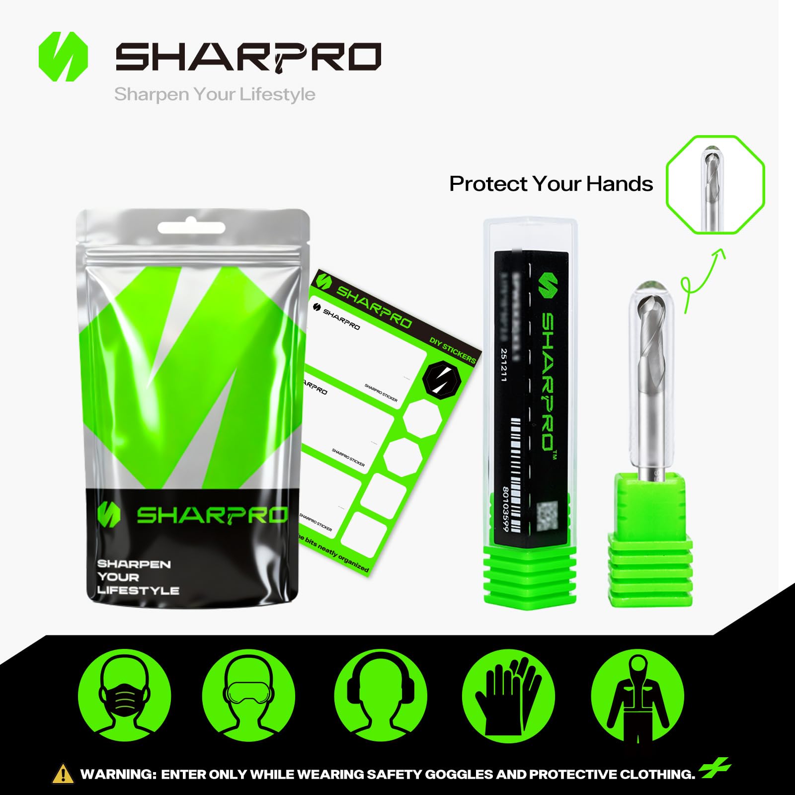 SHARPRO Carbide Ball Nose End Mill - Precision Cutting -4 SHARPRO Carbide Ball Nose End Mill - Precision Cutting -4