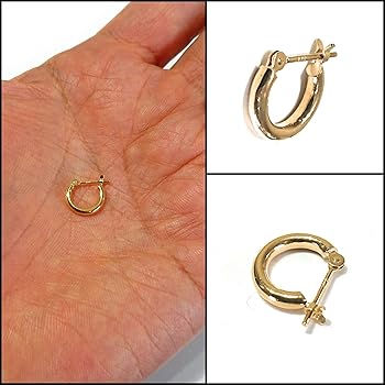 Amazon | メンズピアス 片耳 フープピアス K18 18金 極小 リングピアス
