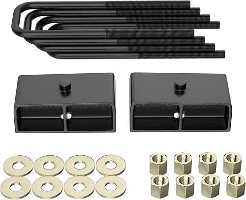 Richeer Kit de bloque de elevación de nivelación trasero negro de 2 pulgadas, pernos en U cuadrados extendidos compatibles con Tacoma 1995-2019 disponible en Yaxa Colombia