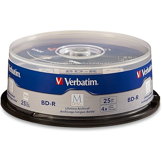 Verbatim M-Disc BD-R 25GB 25pk Spindle