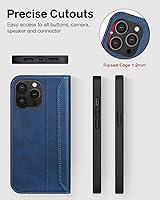 Vista 33 de OCASE Compatible with iPhone 14 Pro Max Wallet Case, PU Leather Flip Folio Case with Card Holders RFID Blocking Stand [Shockproof TPU Inner Shell]