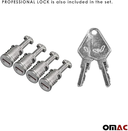 Miniatura 8 de OMAC Barras transversales para portaequipajes para Hyundai Ioniq 5 2022-2025 con cerradura de 110 libras de aluminio negro, 2 unidades para