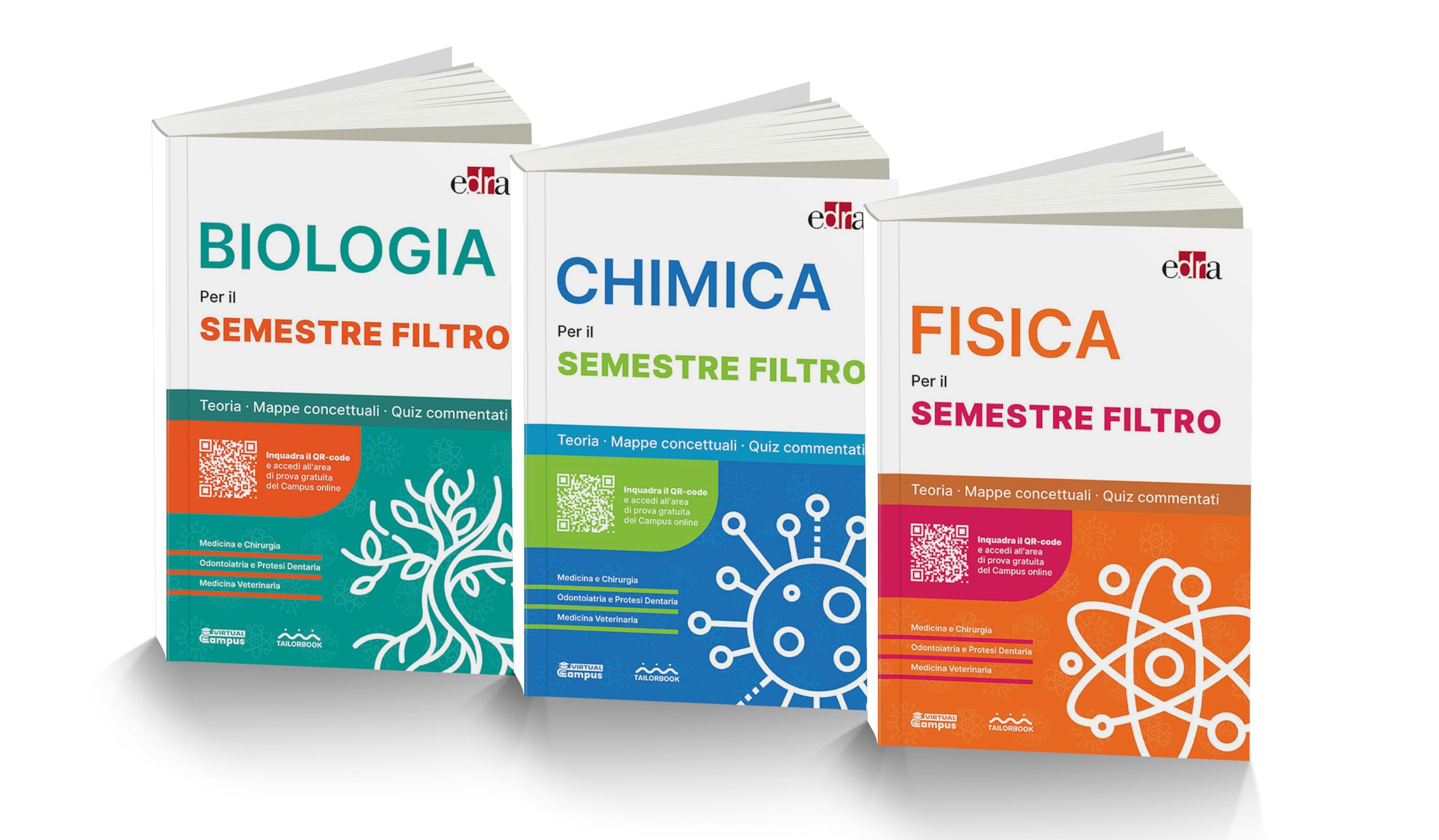 Biologia per il semestre filtro. Teoria, mappe concettuali, quiz commentati-Chimica per il semestre filtro. Teoria, mappe concettuali, quiz commentati-Fisica per il semestre filtro. Teoria, mappe ...