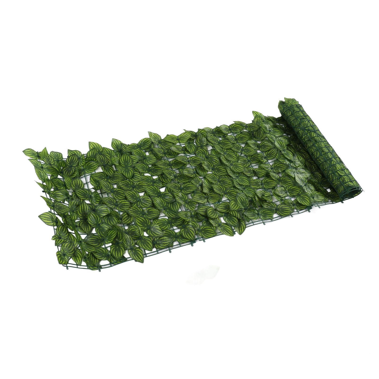 Künstliche Hecke, Kunststoff, Sichtschutzzaun mit künstlichen Blättern, dekorative Wand für Garten und Balkon, UV-beständig, einfach zu installieren (Wasserblätter)