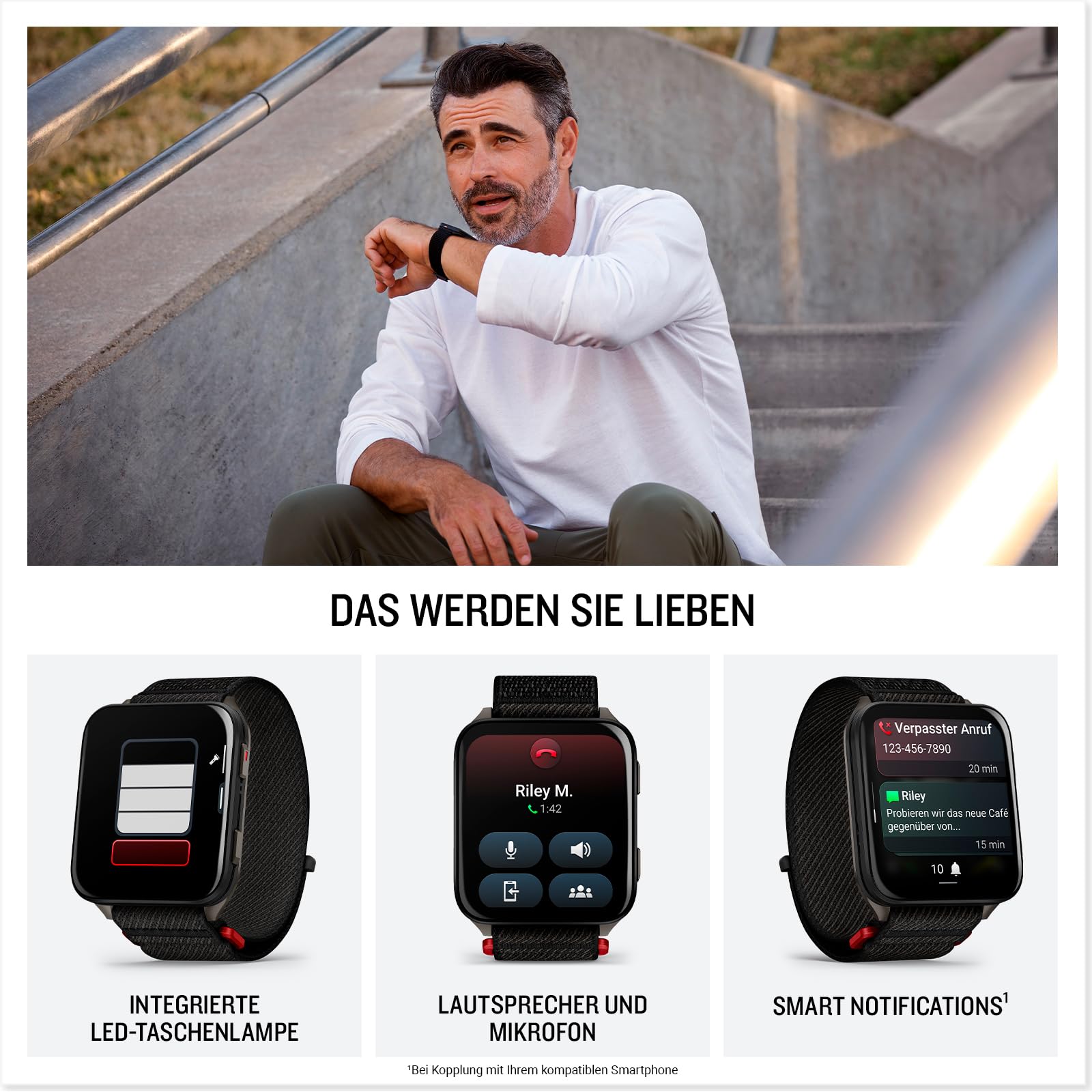 Garmin Venu X1 51mm - Fitness-Smartwatch, 2" AMOLED-Display, bis zu 8 Tage Akkulaufzeit, 100+-Sport-Apps, 24/7 Health- und Wellnessfunktionen, Telefonie, Display-Tastatur, Karten, LED-Taschenlampe