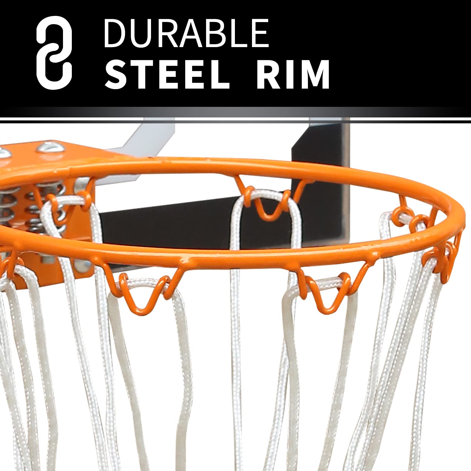 Basketball Hoop a parete, 18 "x 12" sfondo trasparente infrangibile, rete per tutte le intemperie, porta a parete Indoor Outdoor Basketball Game (Includere 1 palle e pompa dell'aria)