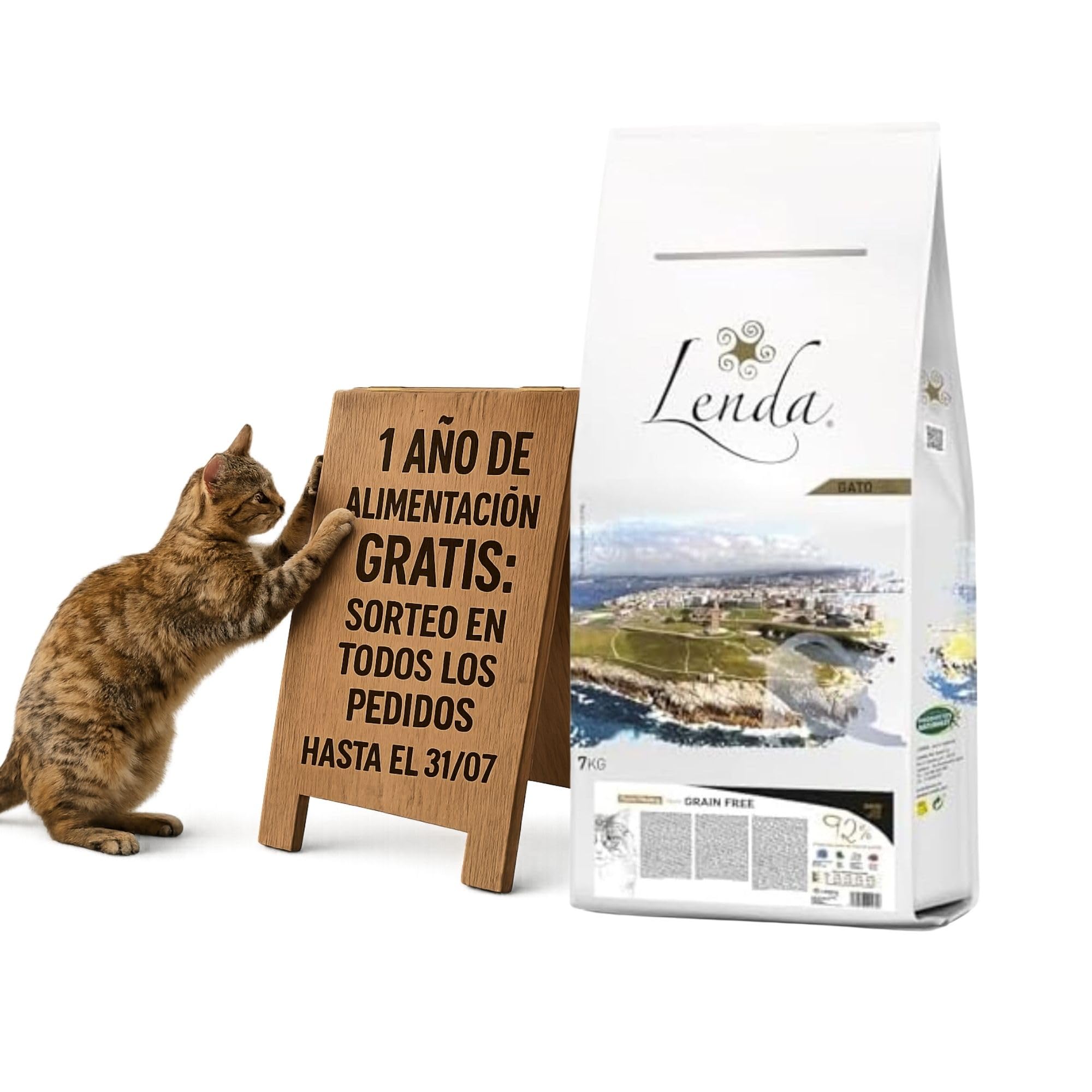 Lenda Gato Senior Urinary & Sterilized 7Kg - Pienso para Gatos Mayores Con Problemas Urinarios | Comida para Esterilizados | Natural y SIN Cereales | para Sobrepeso