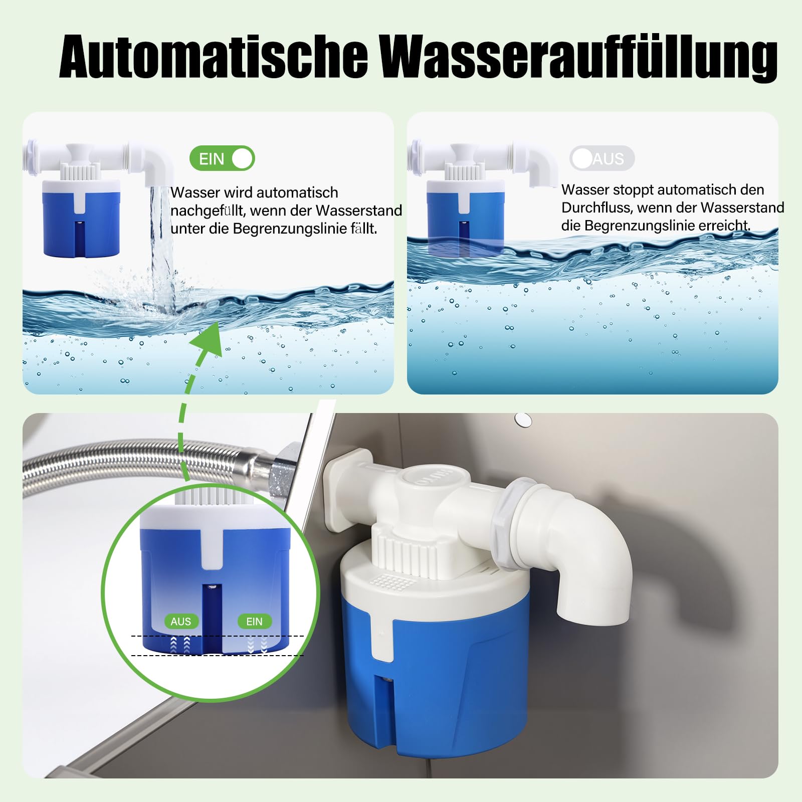 Rinder und Schafe Trinktrug 8 Liter Hundewasser im Freien Edelstahl-Wassernapf für große Hunde,Hundebecken Automatischer Hundewasserspender,Großer Hundewassernapf,Edelstahl-Wassernapf（8L）