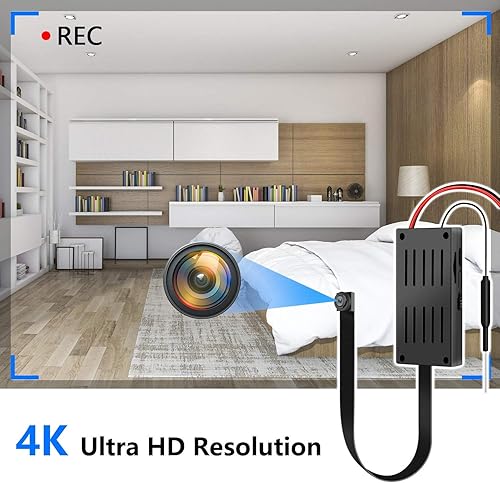 Miniatura 5 de Cámara espía, cámara oculta WiFi HD 4K, pequeña cámara espía inalámbrica, mini cámara para vigilancia en el hogar cámaras de seguridad con detección