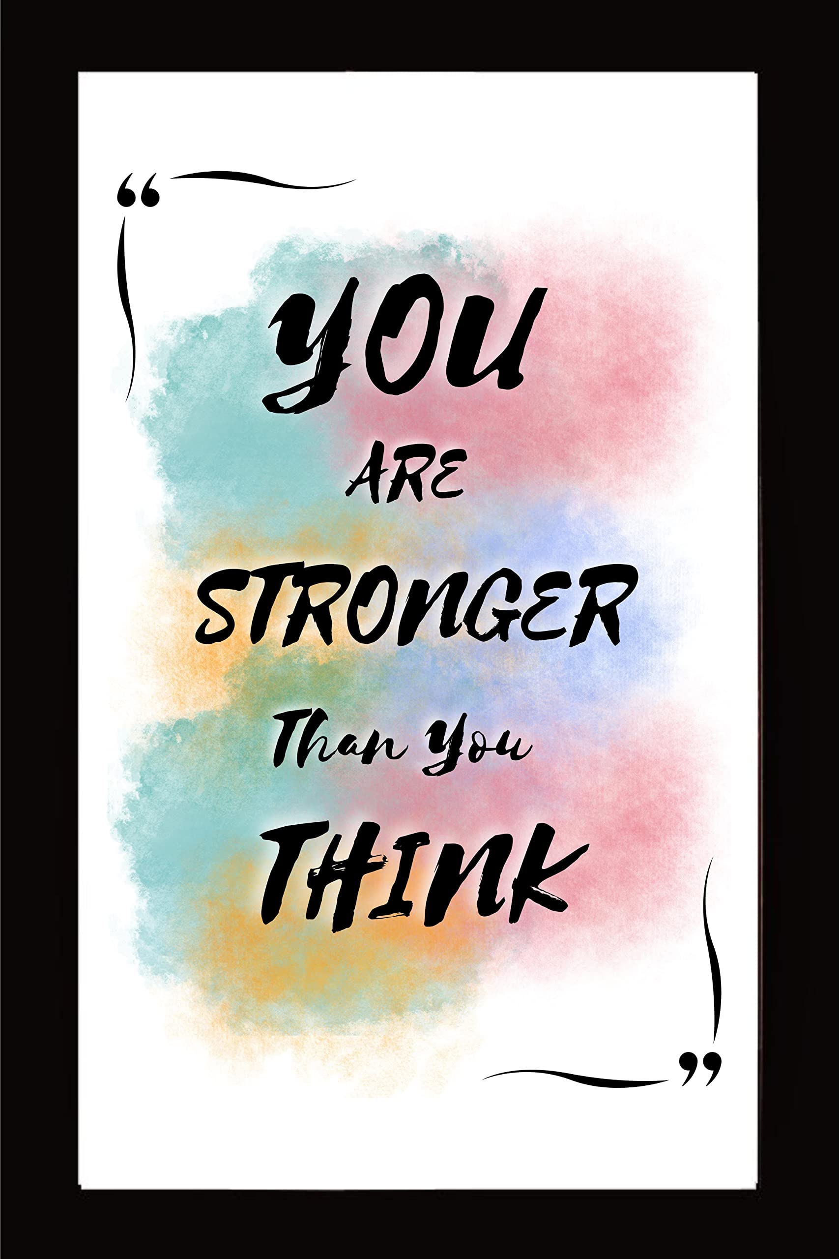Minimalistic 8X12 Inch Matte Photo Frame with Inspirational Quote - You are stronger than you think
