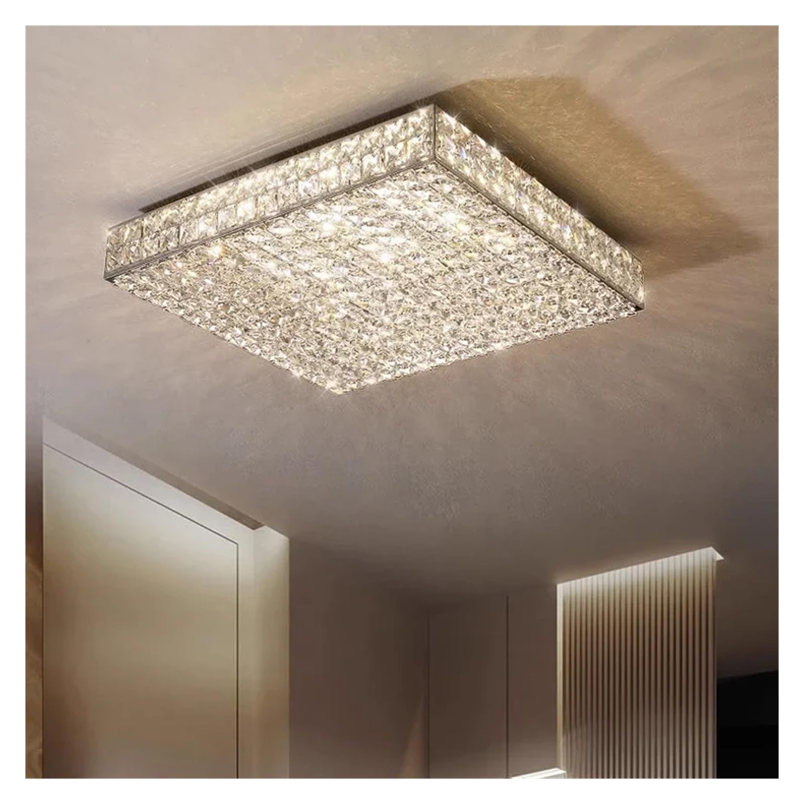 Luz LED de lujo K9, iluminación decorativa de techo de cristal for interior, sala de estar, comedor y dormitorio.