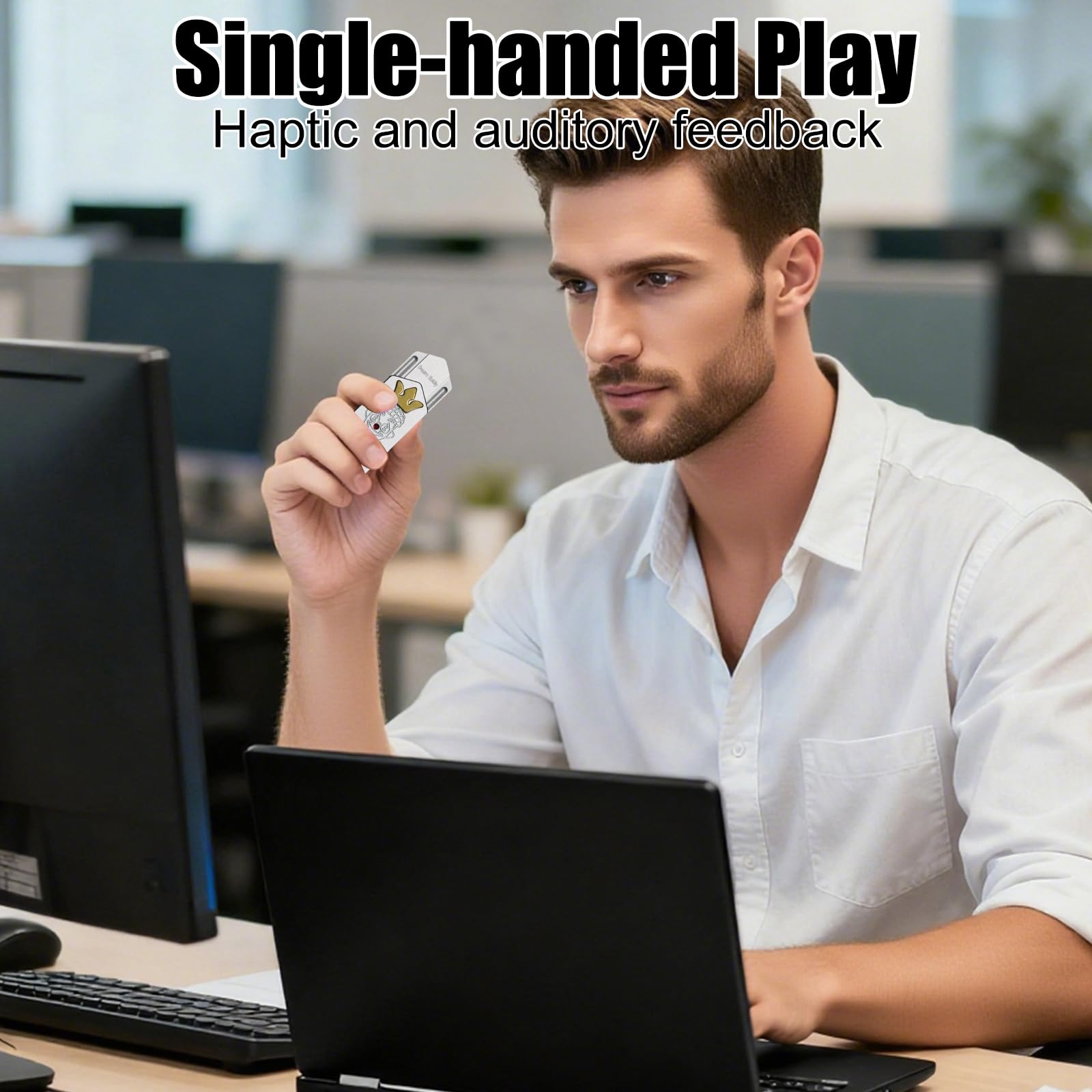 Metal Fidget Push Card,EDC Juguete Antiestrés para Adultos,Columpio Metálico Joker Slider Card Descompresivos, Adecuado para Empleados de Oficina, Reducción del Ansiedad, Regalos para Hombres