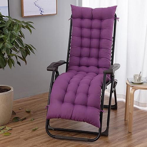 Miniatura 2 de WanJing Cojín para silla de jardín y sol, cojín grueso reclinable para silla de respaldo alto, cojín de asiento suave, tapete portátil de tatami