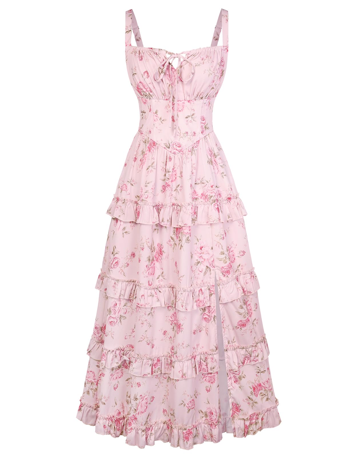 Women's Floral Corset Dress 2026 Summer Spring Wedding Guest Dresses Flowy Sundress with Pockets