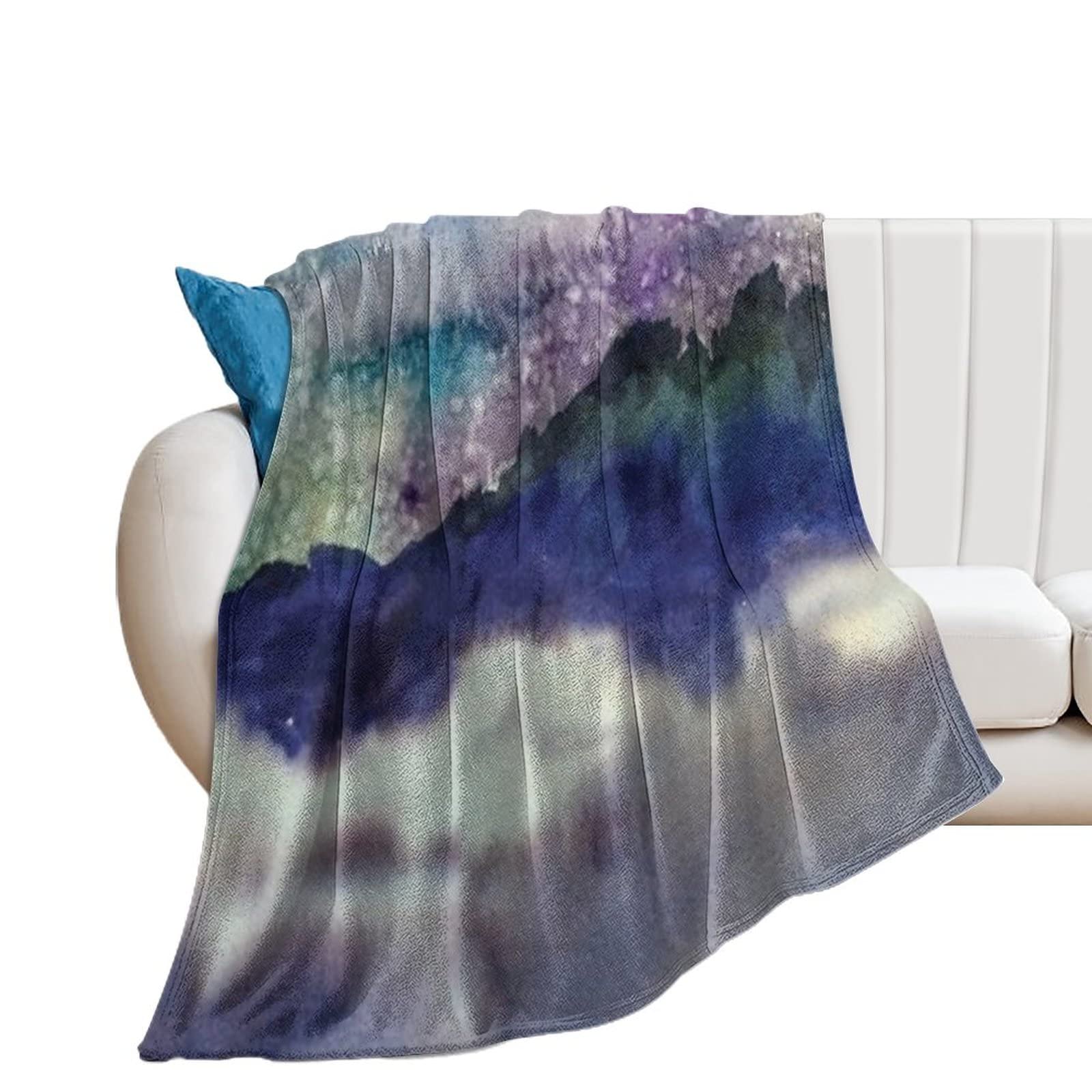 Couverture polaire 76x101 cm en flanelle artistique pour lit et canapé