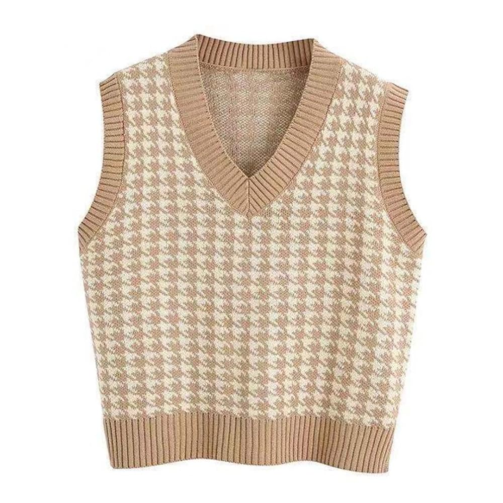 Women's Sleeveless Sweater Vest V-Neck Pullover Casual