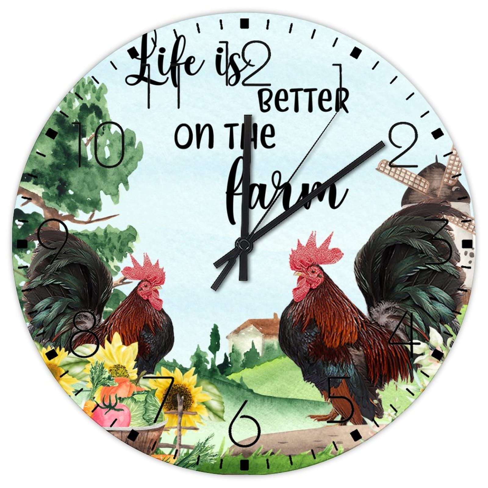 Horloge murale en bois pour habiller un mur vide sans encombrer l'espace