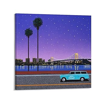 Amazon.co.jp: Hiroshi Nagai永井博画家の作品（都会の夜景 No.1